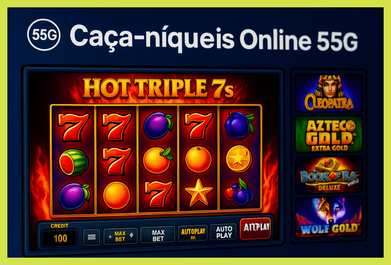 Explore o mundo das slot machines no 55G Casino
